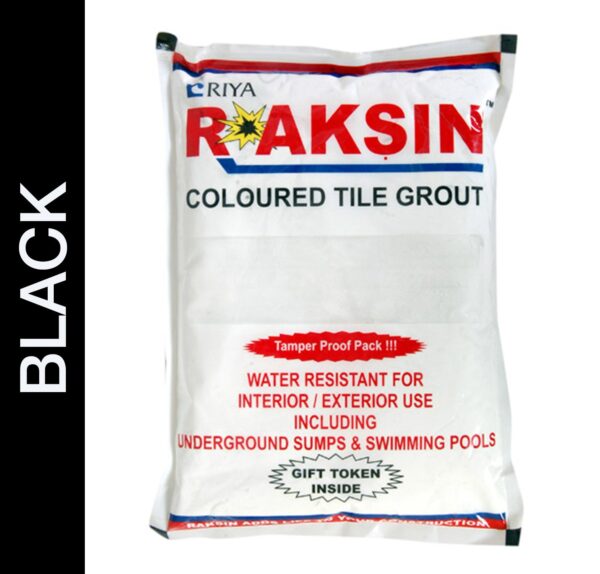 BlackMain-1.jpg Riya Raksin Coloured Waterproof Tile Grout - Black, 1kg