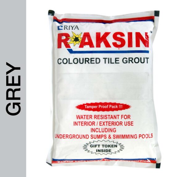 Grey-1.jpg Riya Raksin Coloured Waterproof Tile Grout - Grey, 1kg