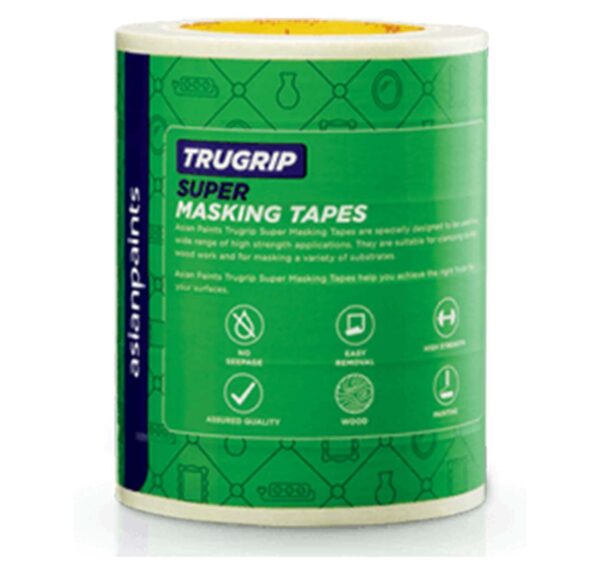 Main_126770eb-f6b9-48a6-8d92-84f85b0f4f63-1.jpg Asian Paints Trugrip Super Masking Tape 3/4" - Pack Of 8