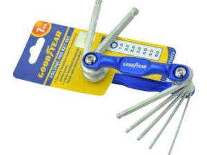 Goodyear Aluminum Folding Hex Allen Key Set - 7 Pcs
