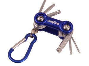 Goodyear Mini Aluminum Folding Hex Allen Key Set - 6 Pcs