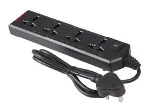 Havells Reo Black Leo Extension Cord 4 Way - 2 Meter Wire