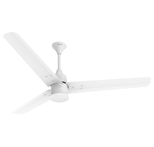 PolycabSilencioMiniWithRemoteCeilingFan1200mm-MattSatinWhite-1.jpg Polycab Silenco Advance BLDC Mini Ceiling Fan With 5 Star Rated - 1200mm